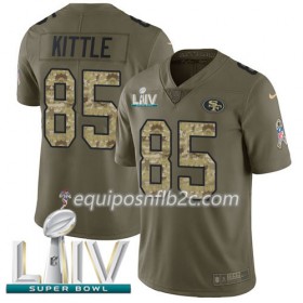 Camiseta Hombre NFL San Francisco 49ers George Kittle 85 Nike 2017 Salute To Service 2020 Super Bowl LIV